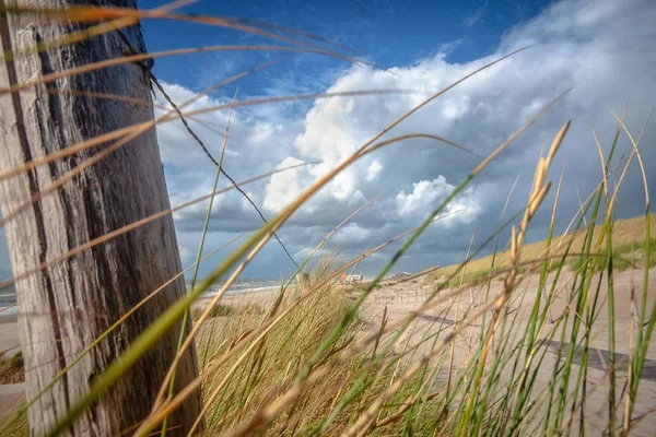 Hermosa Imagen Con Una Vista Sobre Franja Costera Holandesa Con — Foto de Stock