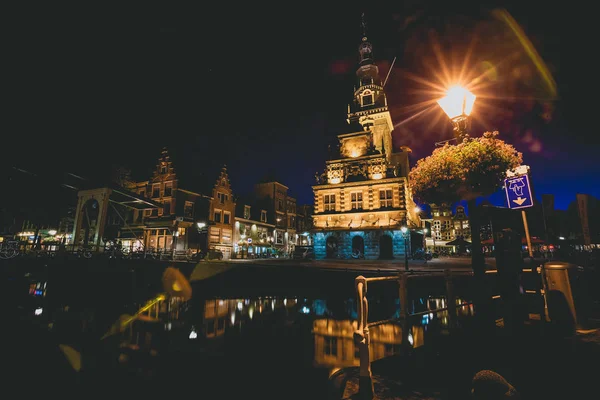 Деталі Вулиць Будинків Провулків Каналів Старому Місті Alkmaar Північна Голландія — стокове фото
