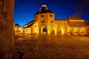 Gece olay yerinde Harderwijk Gelderland açık gökyüzü ve anıt