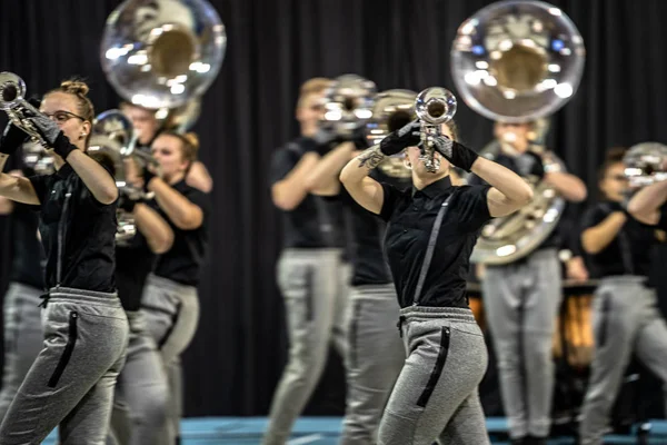 Details van een show band, fanfare drumband our Marching Orchest — Stockfoto