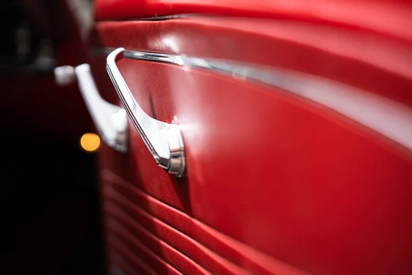 Interior Retro Automóvel Velho Veículo Velho Porta Tema Condução — Fotografia de Stock