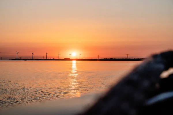 Vista Convés Navio Dia Ensolarado Verão Lago — Fotografia de Stock