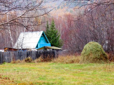 Dacha in Razdolnoye near a small mowing