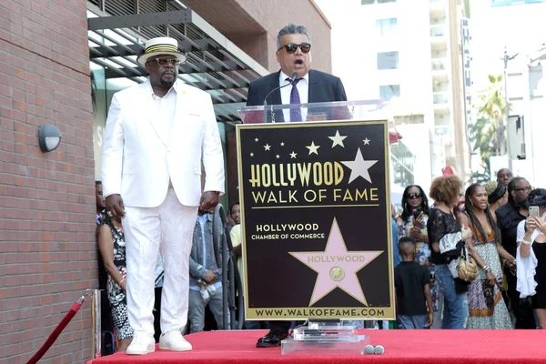 Cedric Entertainer George Lopez Cedric Entertainer Star Hollywood Walk Fame Stock Photo