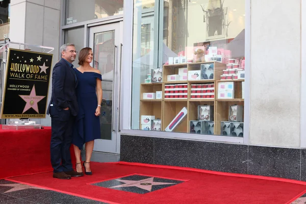 Steve Carell Jennifer Garner Jennifer Garner Yıldız Töreni Hollywood Walk — Stok fotoğraf