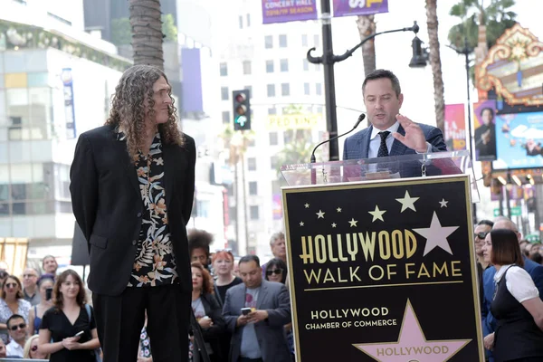 Weird Yankovic Weird Yankovic Gwiazdę Walk Fame Hollywood — Zdjęcie stockowe