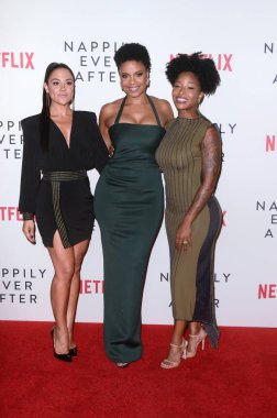Camille Guaty, Sanaa Lathan, Brittany S. Hall at 