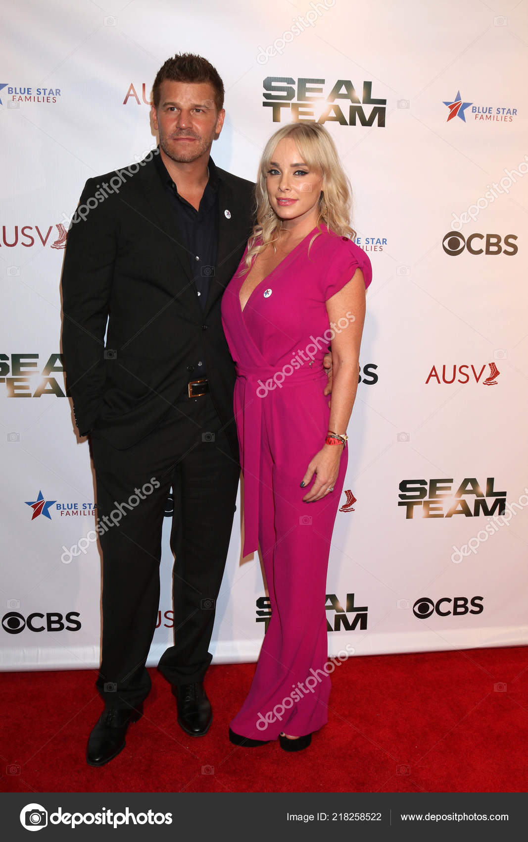 David Boreanaz Jaime Bergman Seal Team Season Premiere Screening