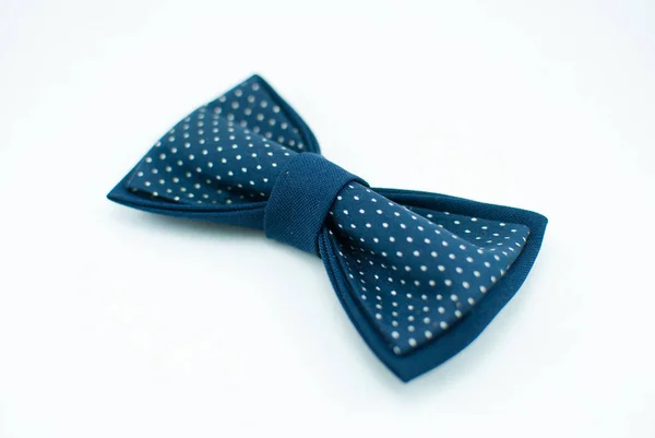 Добре Розроблена Стильна Темно Синя Краватка Якої Тканини — стокове фото