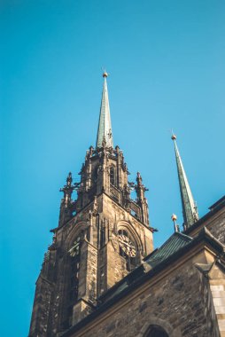 Duvarlar Katedrali St Peter ve Paul, Brno, Çek Cumhuriyeti. Retro Vintage renk