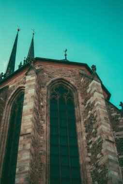 Duvarlar Katedrali St Peter ve Paul, Brno, Çek Cumhuriyeti. Retro Vintage renk