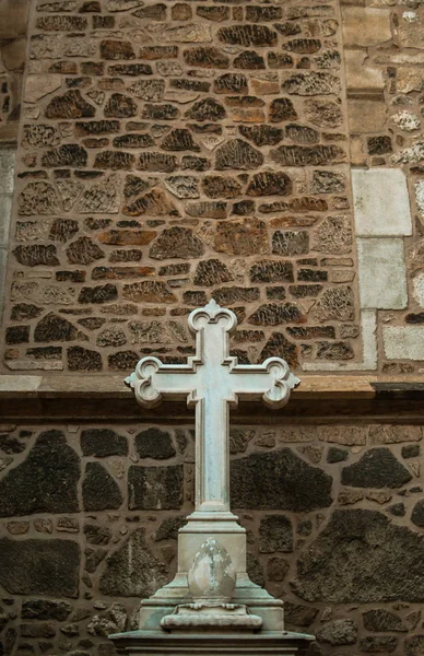 Croix Catholique Près Des Murs Cathédrale Saint Pierre Paul Brno — Photo