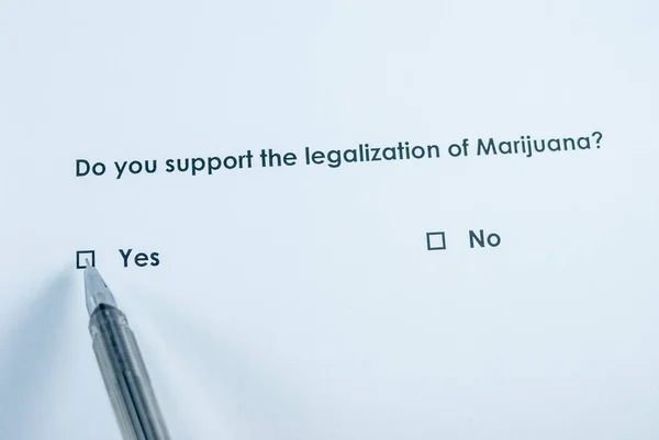 stock image Do you support the legalization of marijuana? yes