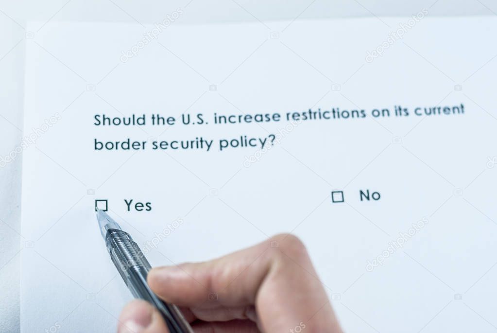 Should the U.S. increase restrictions on its current border security policy? Yes