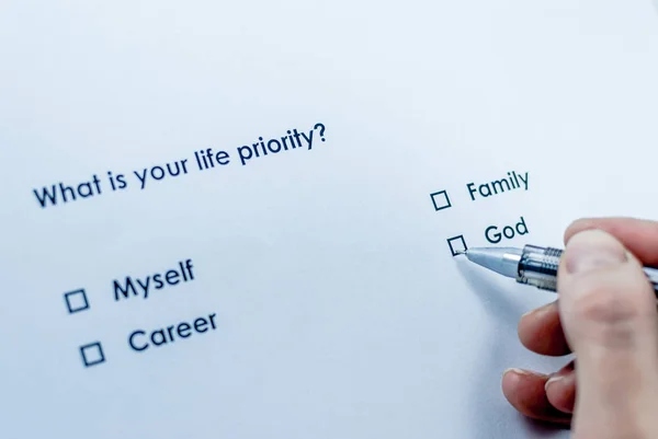 Qual Tua Priorità Vita Dio — Foto Stock