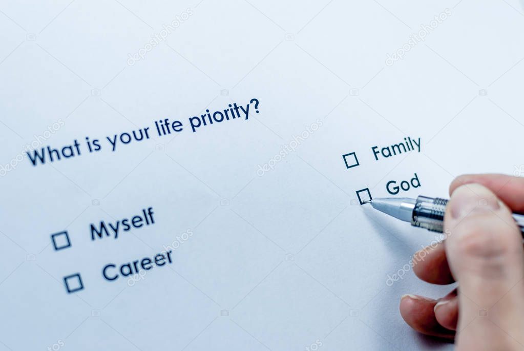 What is your life priority? God