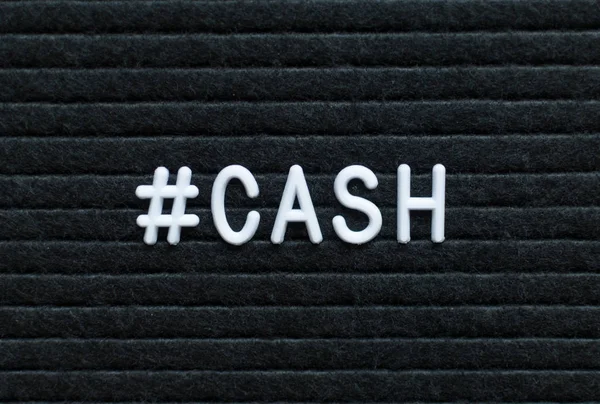 Das Hashtag Cash Steht Auf Der Brieftafel Weiße Buchstaben Auf — Stockfoto