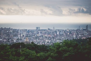 Güzel renkli Batum Gürcistan cityscape. Panoramik görünüm