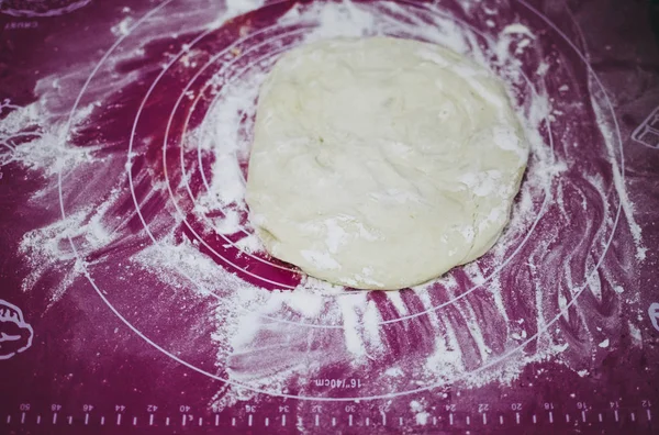 Round pizza dough ball