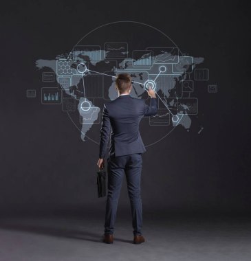 İşadamı, başarı, yatırım ve finans kavram