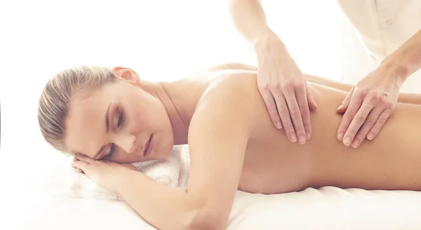 Donna Sana Bella Spa Ricreazione Energia Salute Massaggi Concetto Guarigione — Foto Stock