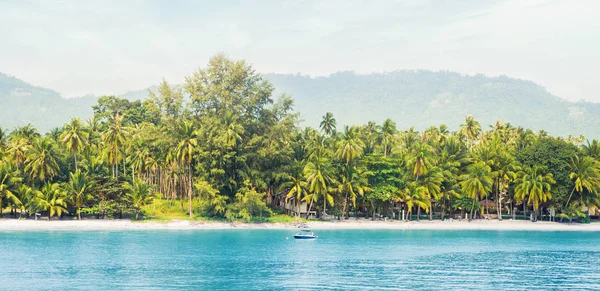 Exótica Paisagem Tailandesa Tailândia Ilha Samui Vista Mar Oceano Selva — Fotografia de Stock