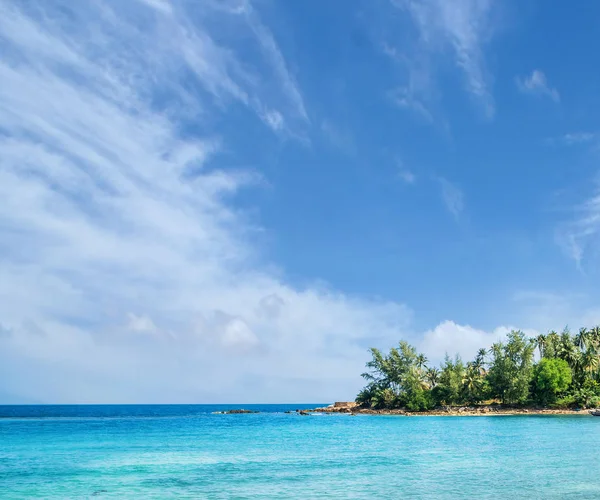 Exótica Paisagem Tailandesa Tailândia Ilha Samui Vista Mar Oceano Selva — Fotografia de Stock