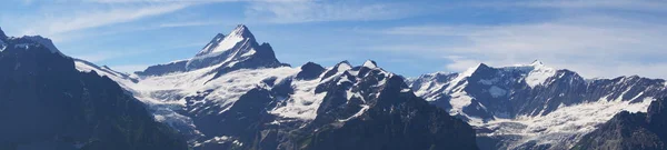 Szczyty Alp Grindelwald Jungfrau Landskape Tle Highland Oberlandu Alpy Turystyka — Zdjęcie stockowe