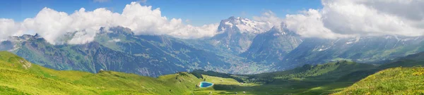 Alpengipfel Landschaftlich Hintergrund Jungfrau Berner Hochland Alpen Tourismus Wanderwege Und — Stockfoto