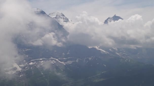 Alpine Pieken Landschap Achtergrond Jungfrau Berner Highland Alpen Toerisme Reis — Stockvideo