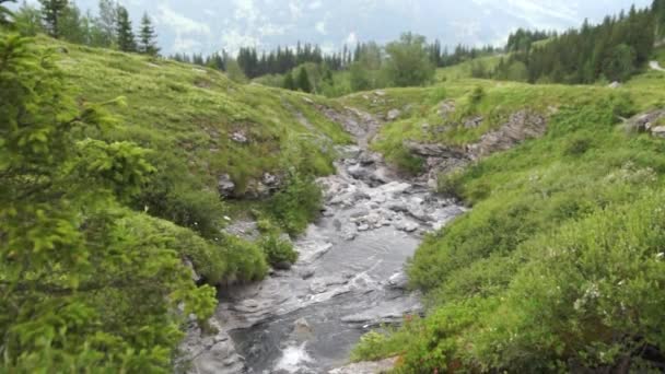 Alpina Toppar Landskape Bakgrund Jungfrau Bernese Highland Alperna Turism Resa — Stockvideo