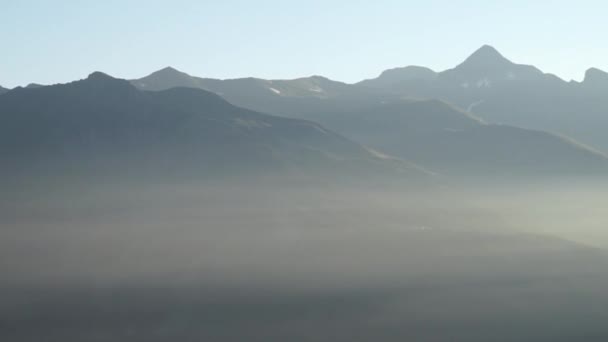 Bella Alba Sulle Alpi Picchi Alpini Paesaggio Sfondo Jungfrau Altopiano — Video Stock