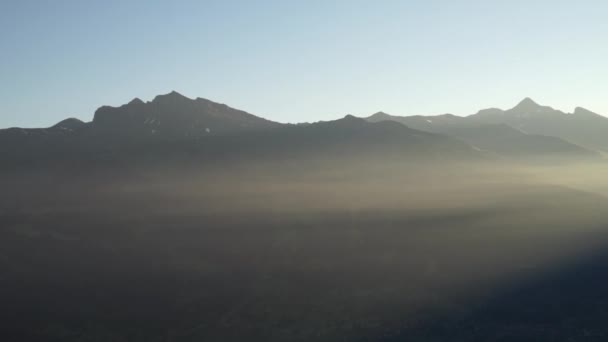Гарний Схід Сонця Альпах Альпійських Вершин Краєвид Фону Юнгфрау Бернський — стокове відео