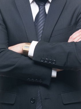 Formal giyim işadamı Close-up. İşadamı takım elbiseli. İş kavramı.
