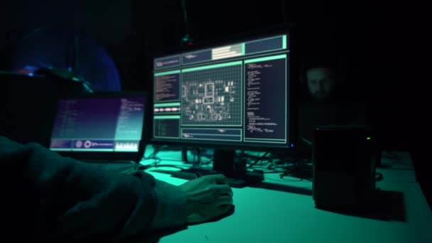 Hackers Maken Cryptogeld Fraude Met Behulp Van Virus Software Computer — Stockvideo