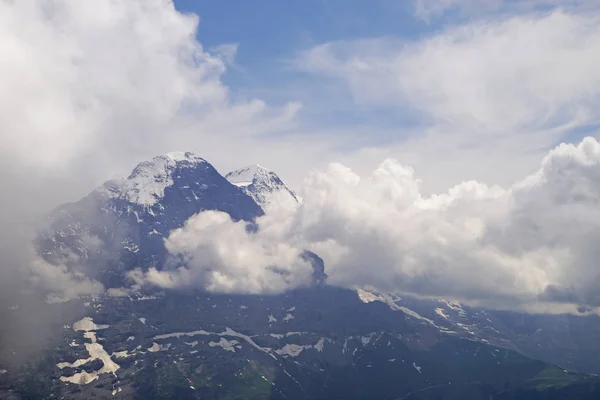 Alpine Peaks Landscape Background Jungfrau Bernese Highland Alps Tourism Journey — Stock Photo, Image