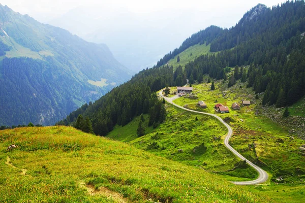 Picos Alpinos Paisaje Fondo Jungfrau Altiplano Bernés Alpes Turismo Viajes — Foto de Stock