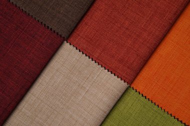 Makro tekstil desen arka plan. Doğal pamuklu kumaşlar. Kopyalama alanı.