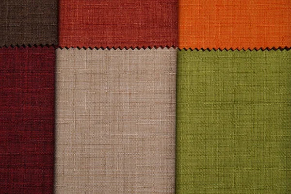 Makro Textilmönster Bakgrund Naturliga Bomullstyger Kopiera Utrymme — Stockfoto