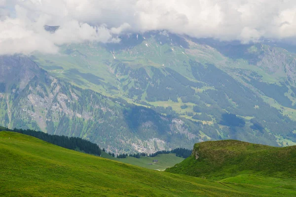 Alpské Vrcholy Krajinné Pozadí Jungfrau Bernese Highland Alpy Turistika Cesta — Stock fotografie