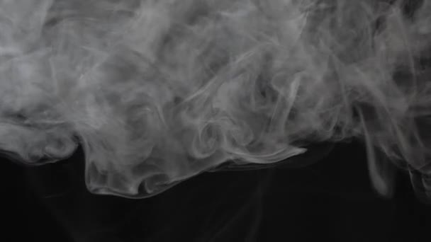Füst textúra, mint üres fekete háttér — Stock videók