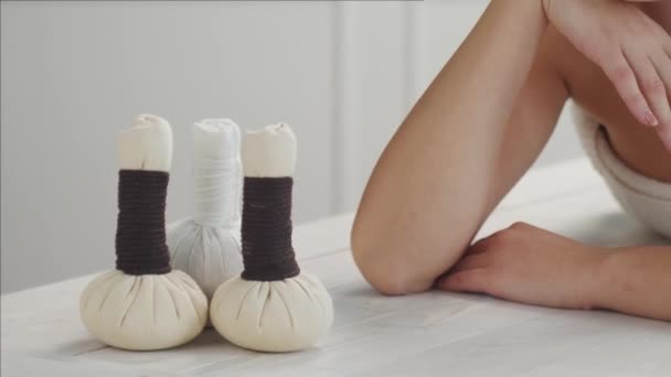 Gyönyörű Egyre Szépség Relaxációs Kezelési Eljárások Spa Szalonban Egészségügyi Bőrápolási — Stock videók