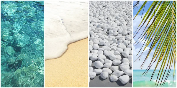 Colagem Fundo Resort Conceito Recreação Férias Verão — Fotografia de Stock