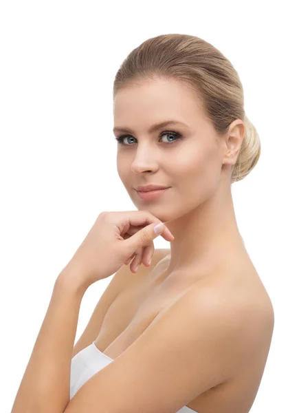 Twarz Pięknej Dziewczyny Chirurgia Plastyczna Podnoszenie Skóry Spa Kosmetyki Koncepcja — Zdjęcie stockowe