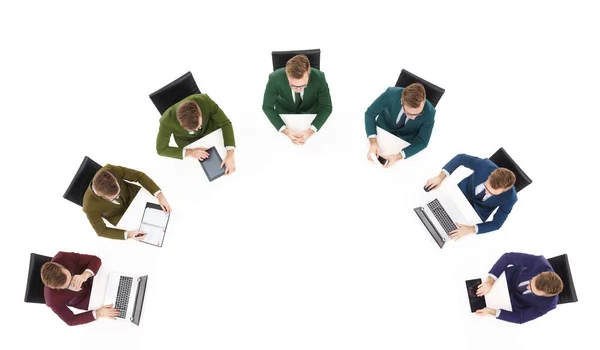 Ansichten Eines Gutaussehenden Geschäftsmannes Büro Geschäftskonzept — Stockfoto