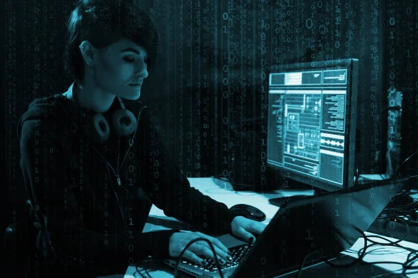 Fraude Internet Dark Net Ladrones Datos Concepto Cibercrimen Hacker Ataque —  Fotos de Stock