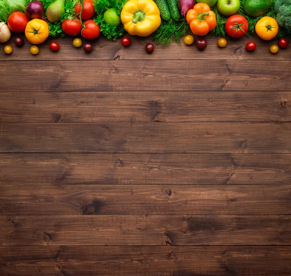 Υγιή Διατροφικά Συστατικά Φρέσκα Λαχανικά Φρούτα Και Superfood Διατροφή Δίαιτα — Φωτογραφία Αρχείου