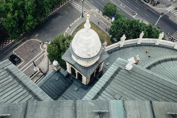 Budapest Hungria Julho 2019 Vista Cima Superfície Telhado Basílica Santo — Fotografia de Stock