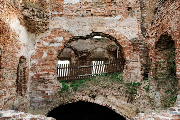 Murallas Arruinadas Del Palacio Ruzhany Edificio Ruinas Sapieha Aldea Distrito — Foto de Stock