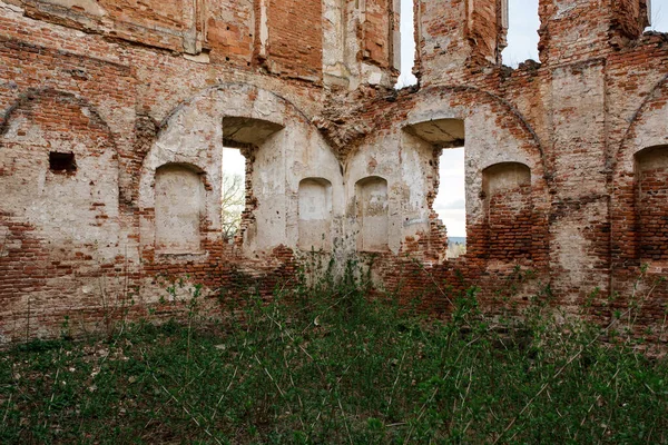 Ruined walls of Ruzhany Palace, ruined palace of Sapieha in Ruzhany village, Pruzhany district, Brest province, Western Belarus
